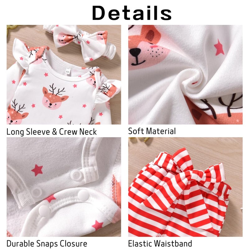 Aalizzwell 0-3 Months Girl Christmas Clothes - Image 4